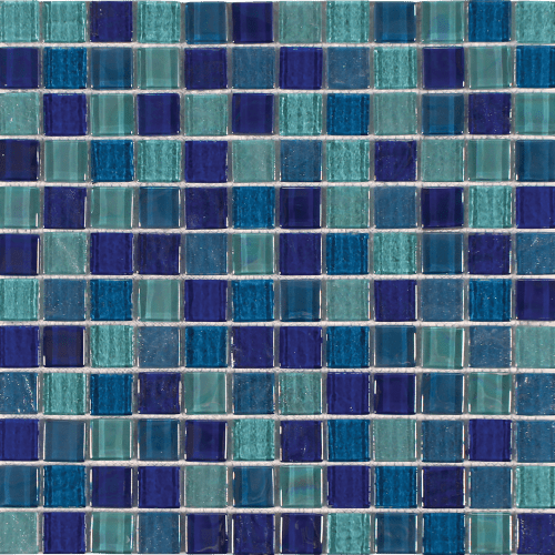 Astral in Blendstone 1X1 Glass Mesh Mosaic Glass Mosaics flooring by Paradiso